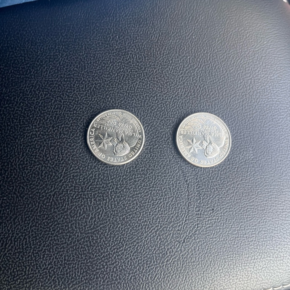 Two Pristine Rare Wilma Man Killer Memorial Quarters